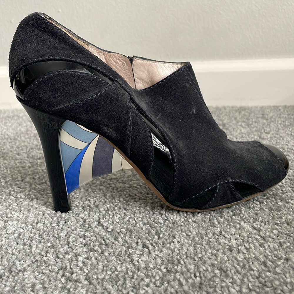 Emilio Pucci Pump Black and Blue Heels 6.5